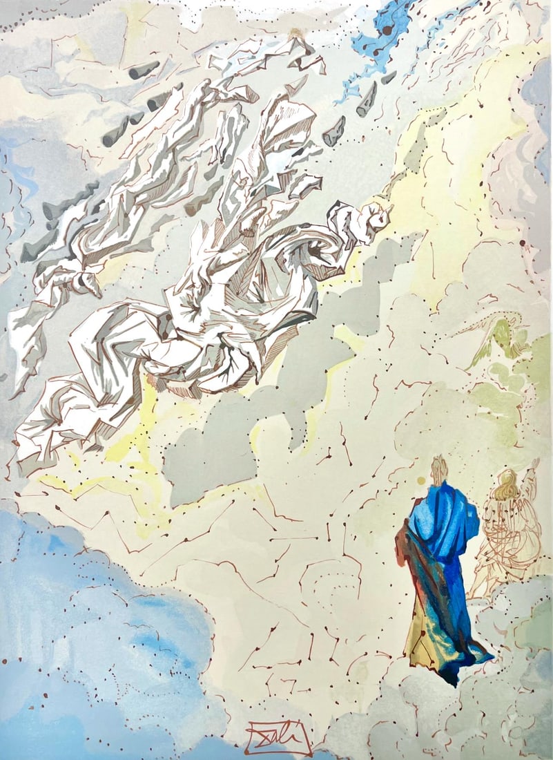 Salvador Dali, Paradies XX (Michler/ Lpsinger 1039-1138; Field 189-200), Die Gttliche Komdie,: Salvador Dali, Paradies XX (Michler/ Lpsinger 1039-1138; Field 189-200), Die Gttliche Komdie, A stunning woodcut in colors by Salvador Dali, Paradies XX (Michler/Lpsinger 1039-1138; Field 189-200), Di