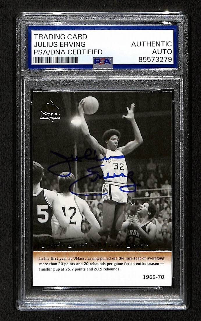 Julius Dr. J Erving HOF Signed/ Auto 2014-15 Upper Deck Card #63 PSA/ DNA 198719 (1 of 2)