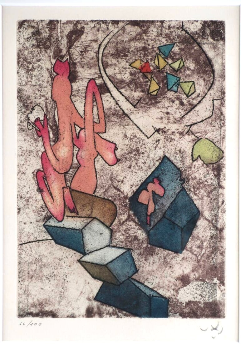 Roberto Matta Mots Desserre Freins 1972 Limited Edition Framed Art Print (1 of 4)