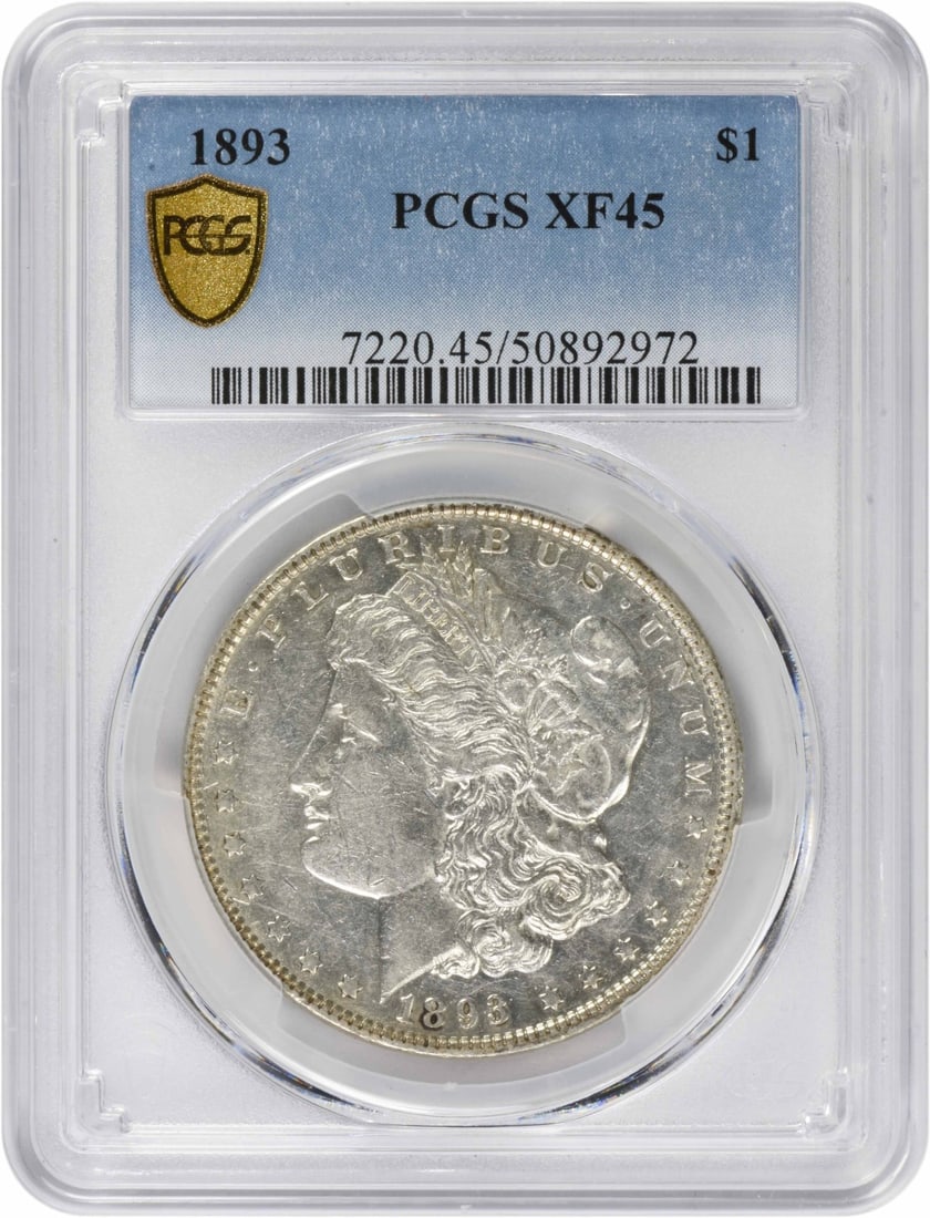 1893 Morgan Silver Dollar EF45 PCGS (1 of 3)