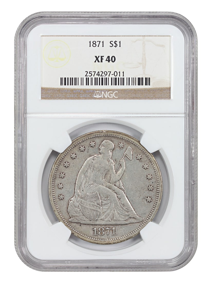 1871 $1 NGC XF40 - Liberty Seated Dollar (1 of 4)