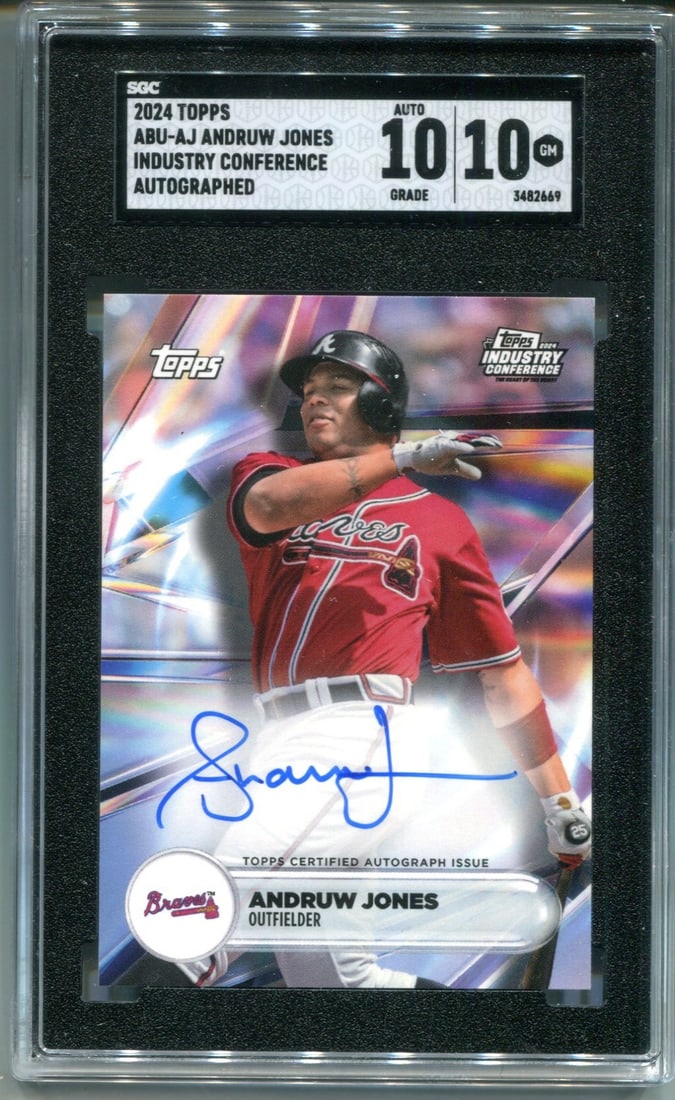 Andruw Jones 2024 Topps Industry Conference #ABUAJ SGC 10 AUTO 10 Card (1 of 2)