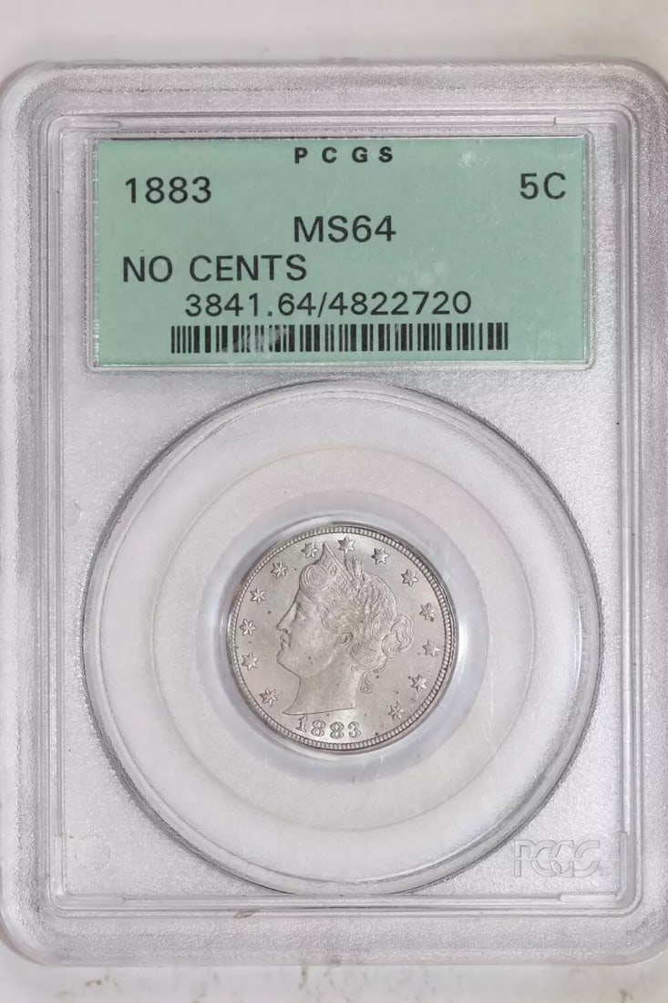 1883 NO CENTS LIBERTY V NICKEL PCGS OGH VERY PQ (1 of 2)