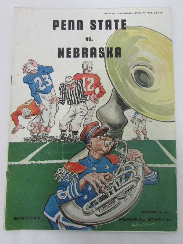 10/ 21/ 1950 Penn State PSU Vs. Nebraska Cornhuskers Football Program 131180 (1 of 3)