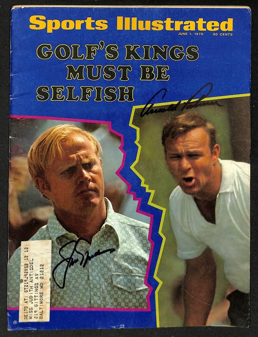 Jack Nicklaus Signed Sports Illustrated by Arnold Palmer 1970 (1 of 3)