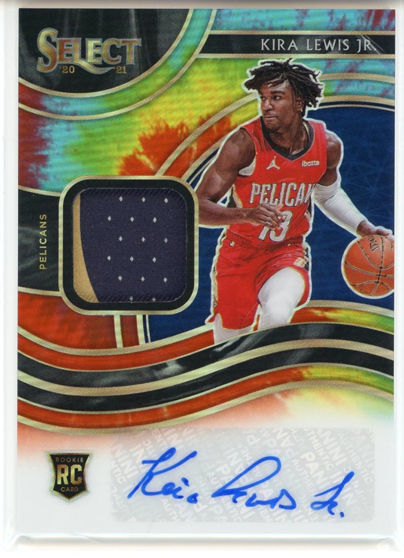 Kira Lewis Jr. Autographed 2020-21 Panini Select Tie Dye Prizm Rookie Card #RJA (1 of 2)
