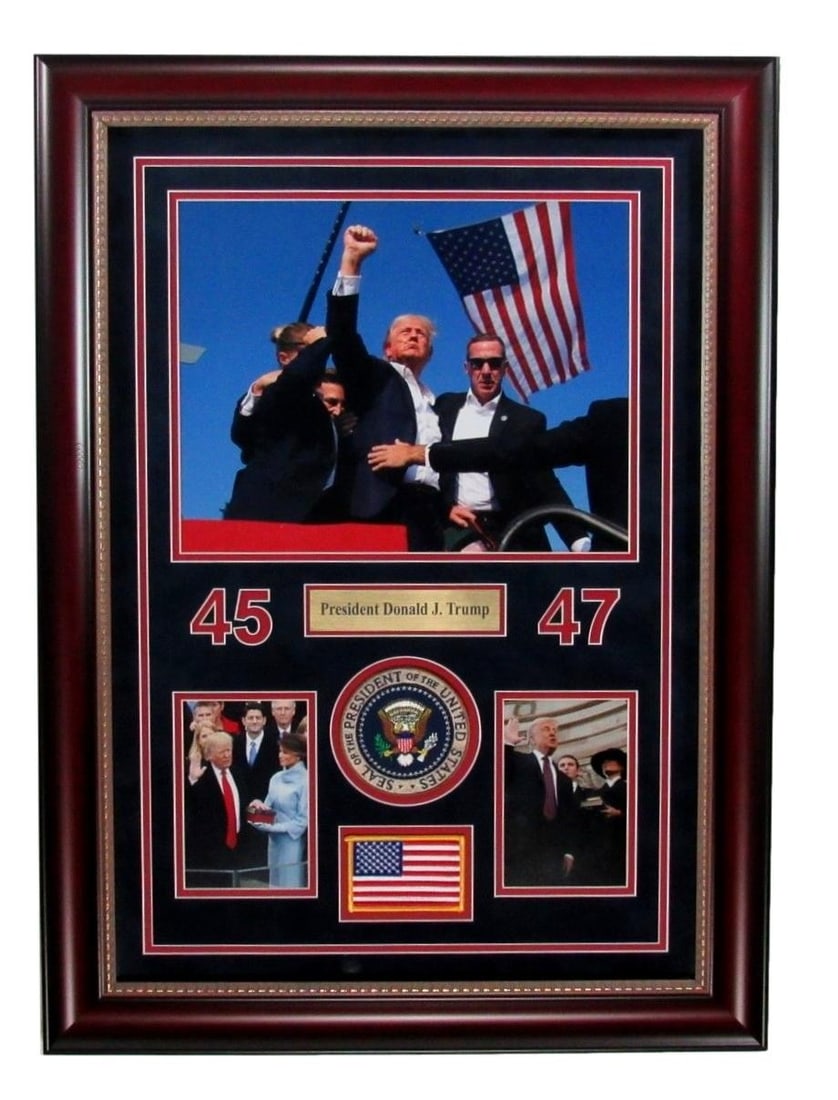 Donald Trump Photo Collage of the Inauguration of 45th and 47th US President (1 of 2)