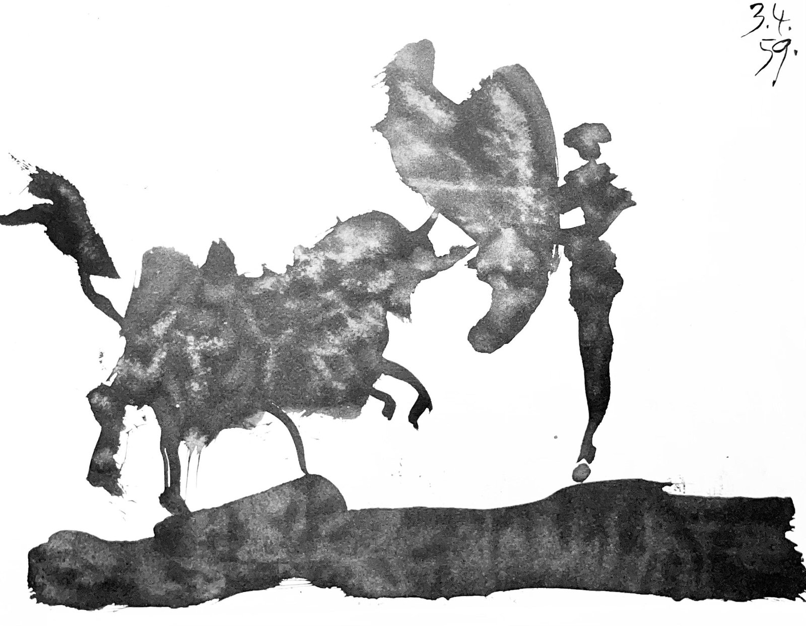 Pablo Picasso, Composition (Bloch 1276; Czwiklitzer 23), Toros y Toreros, Lithograph (1 of 8)