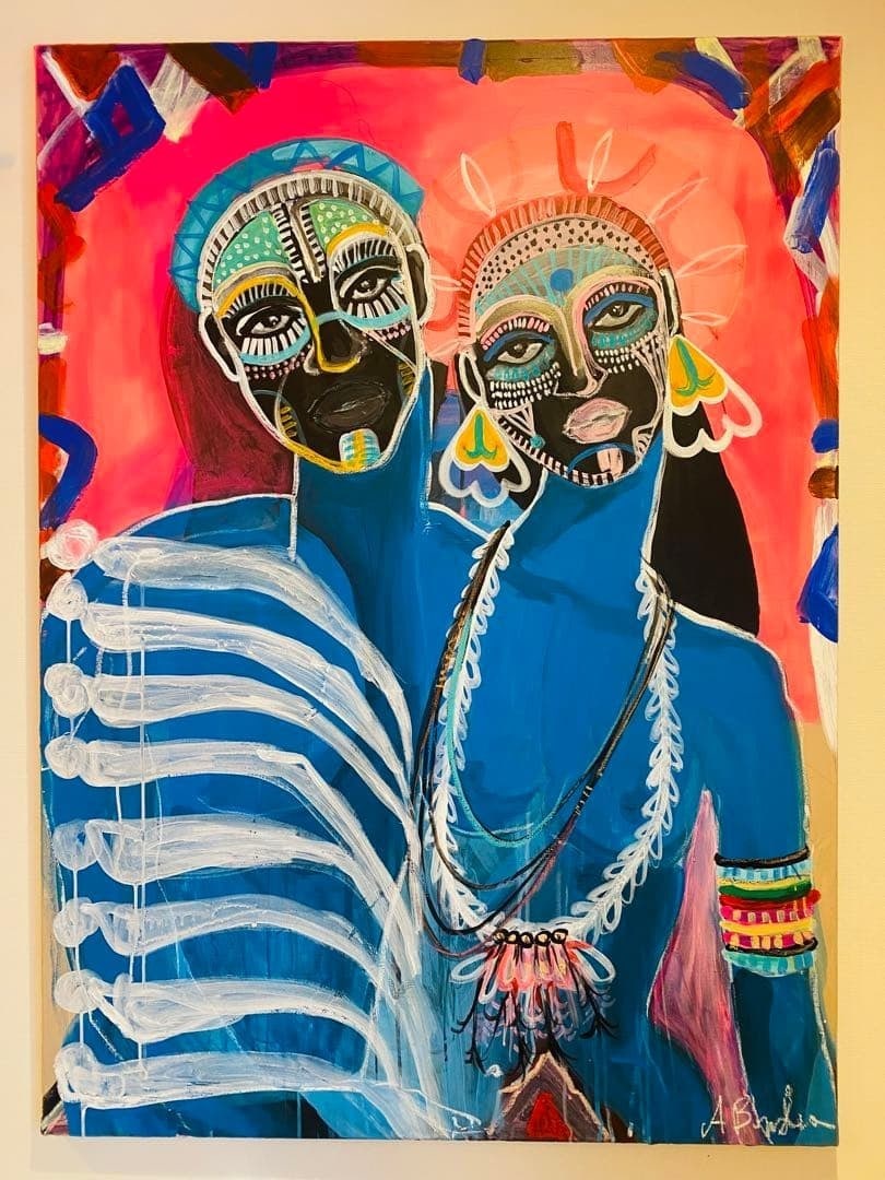 Aga Baranska signed acrylic painting large 100x130cm. (1 of 9)