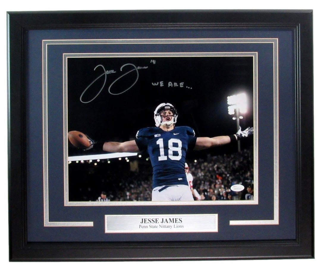 Jesse James Penn State Signed/ Inscribed "We Are" 11x14 Photo Framed JSA 189612 (1 of 4)