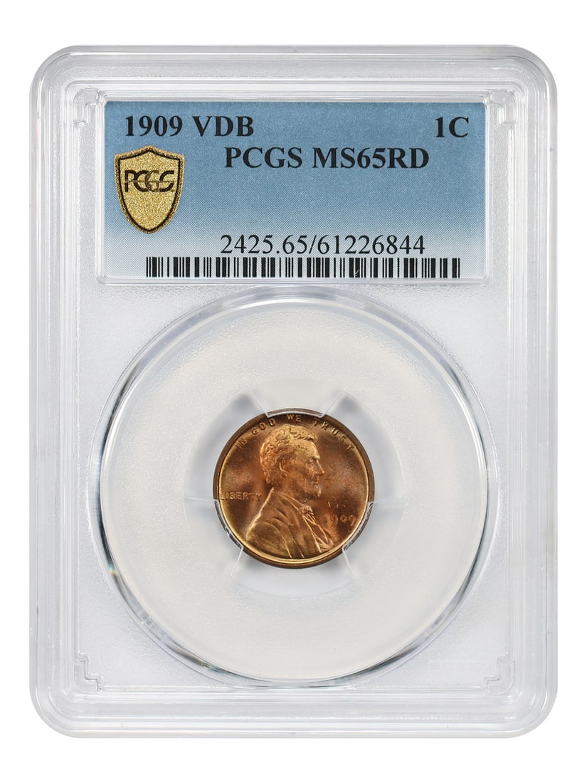 1909 VDB 1C PCGS MS65RD - Lincoln Cent (Wheat Reverse) - Popular VDB Issue (1 of 4)