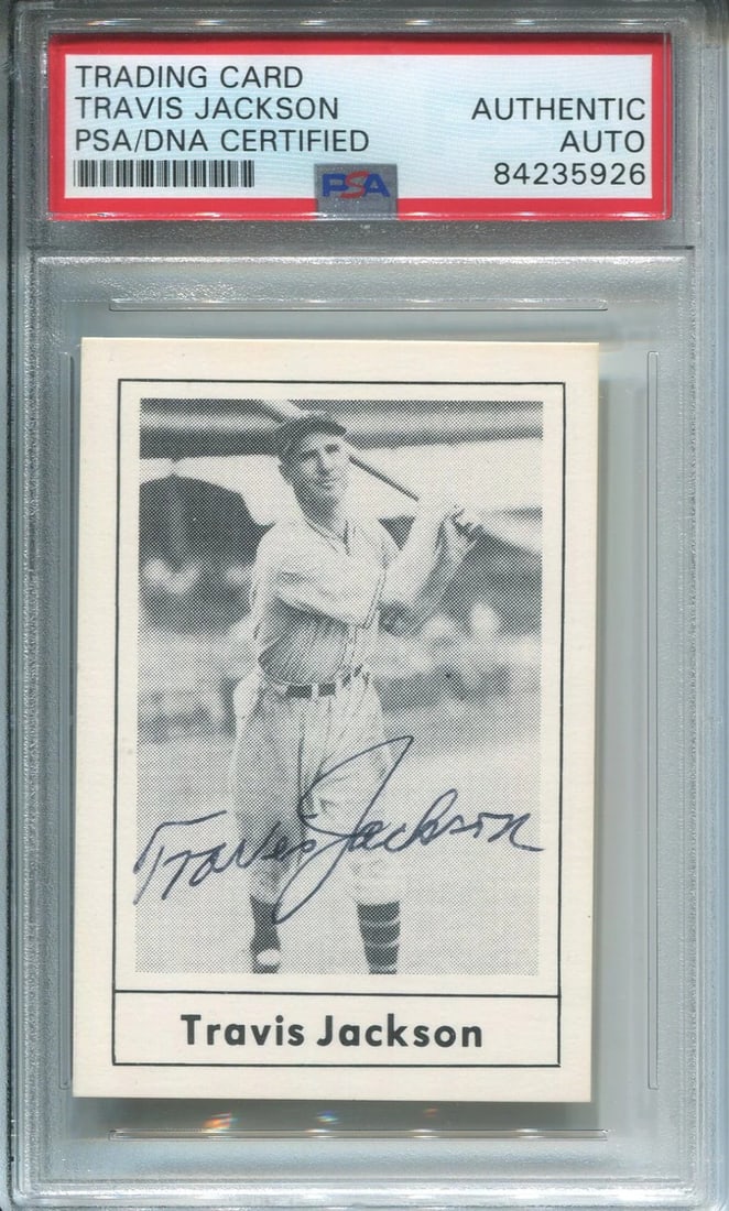 N.Y Giants Travis Jackson Autographed Card 1978 Grand Slam (1 of 2)