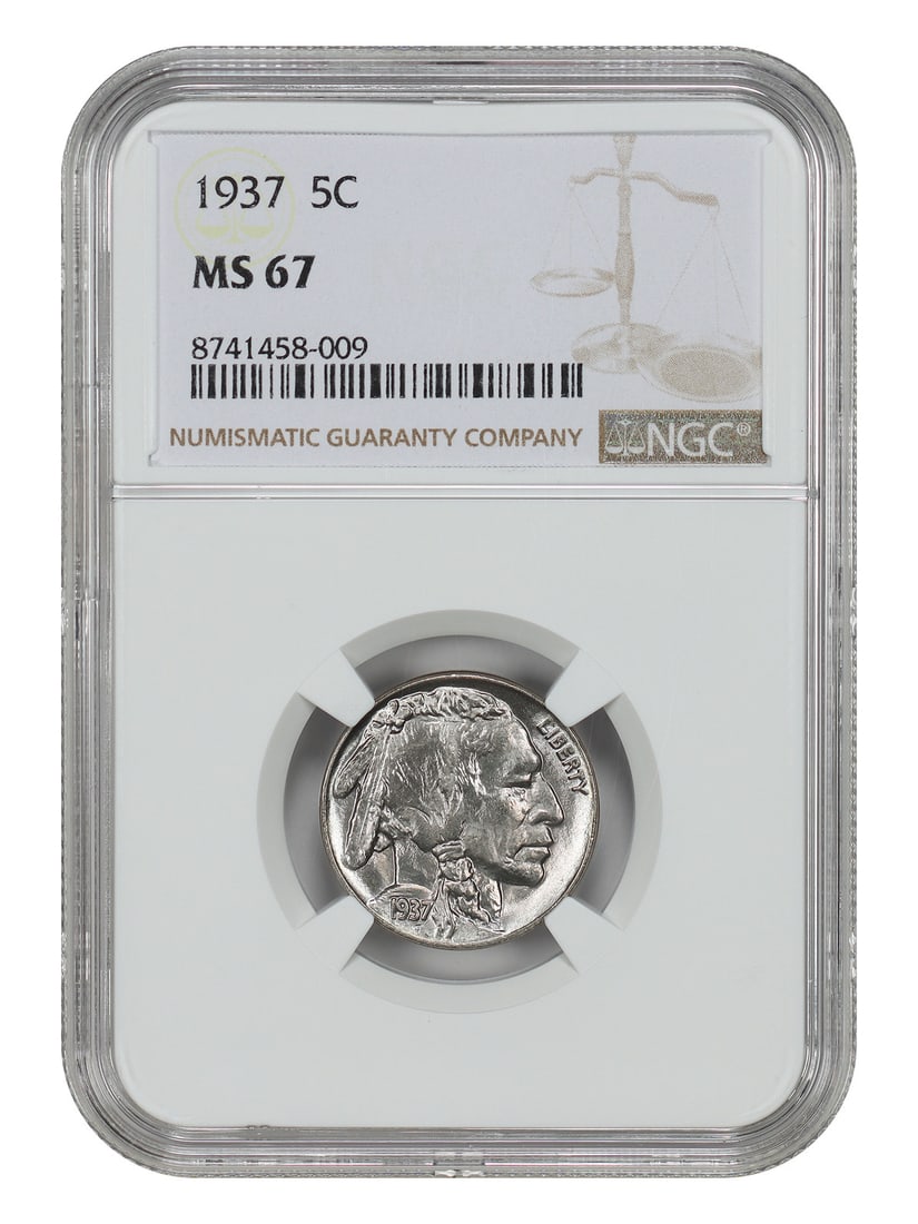 1937 5C NGC MS67 - Buffalo Nickel (1 of 4)
