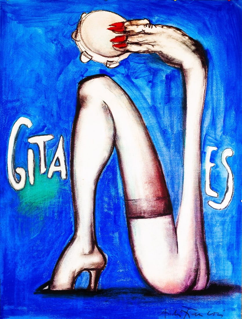 Gitanes Andr Franois 1990 French Poster Michel Caza Print Serigraphy (1 of 3)