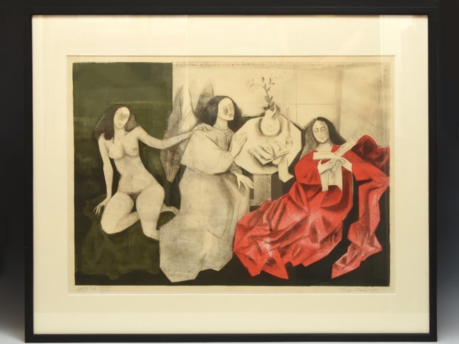 Bulgarian Art Original Lithograph Signed 1983 Composition by Borislav Stoev (1 of 10)