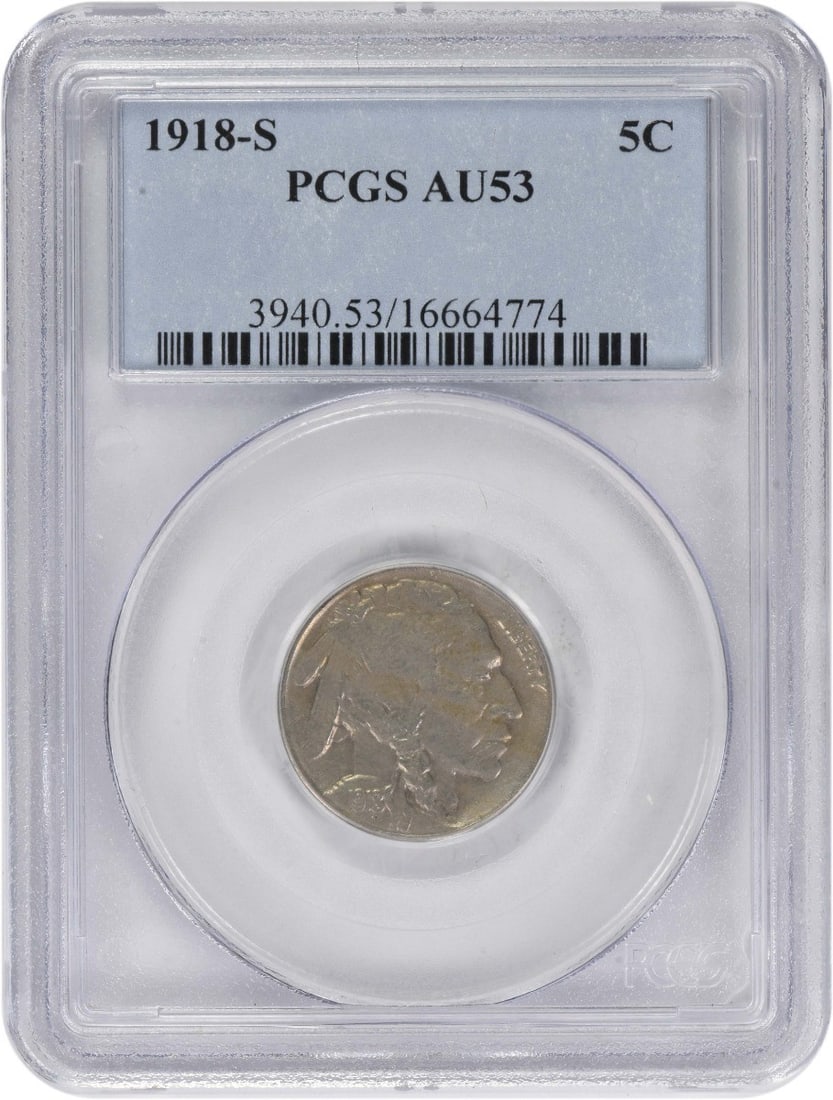 Buffalo Nickel, 1918-S, AU53, PCGS (1 of 1)