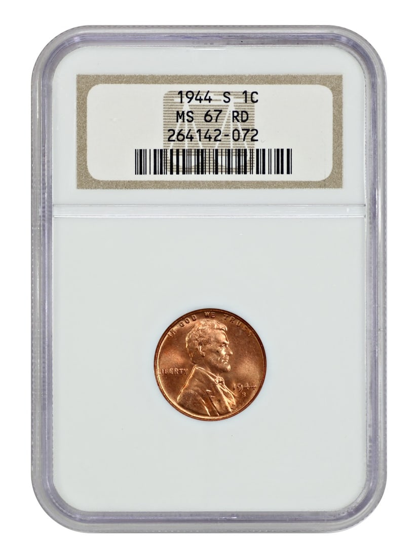 1944-S 1C NGC MS67RD - Lincoln Cent (Wheat Reverse) (1 of 4)