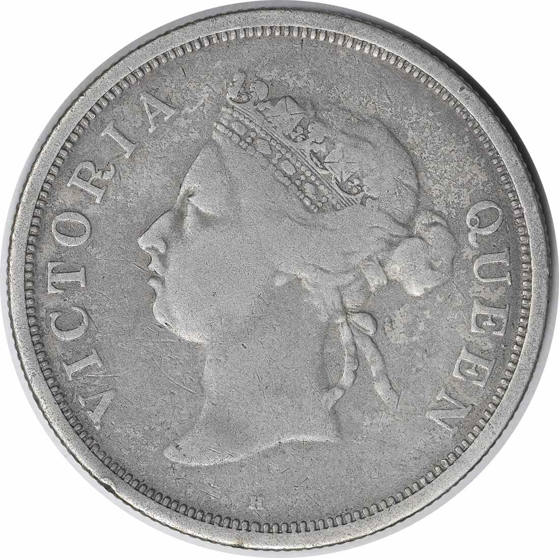 1890 H Straits Settlements 50 Cents KM13 F Uncertified (1 of 2)