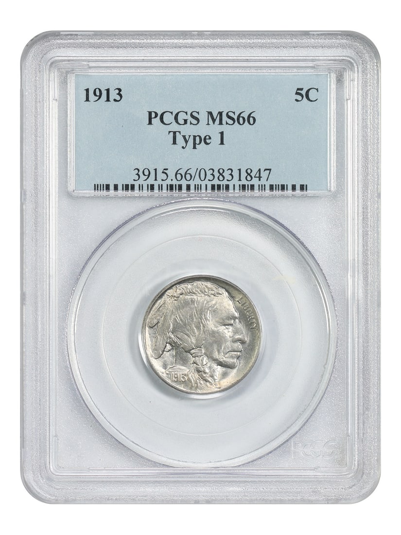1913 5C PCGS MS66 (Type 1) - Buffalo Nickel - Popular One Year Type Coin (1 of 4)