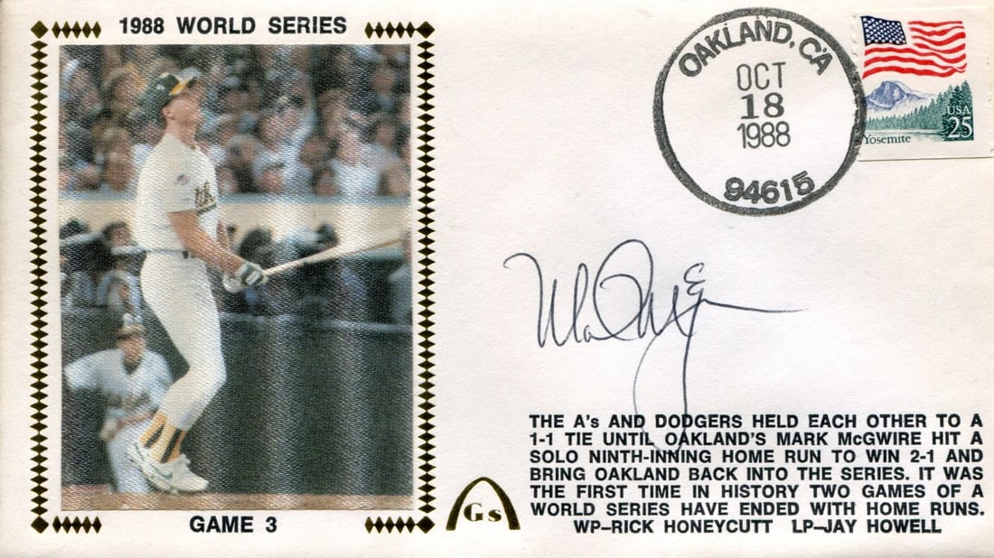 Mark McGwire 1988 World Series First Day Cover (1 of 1)