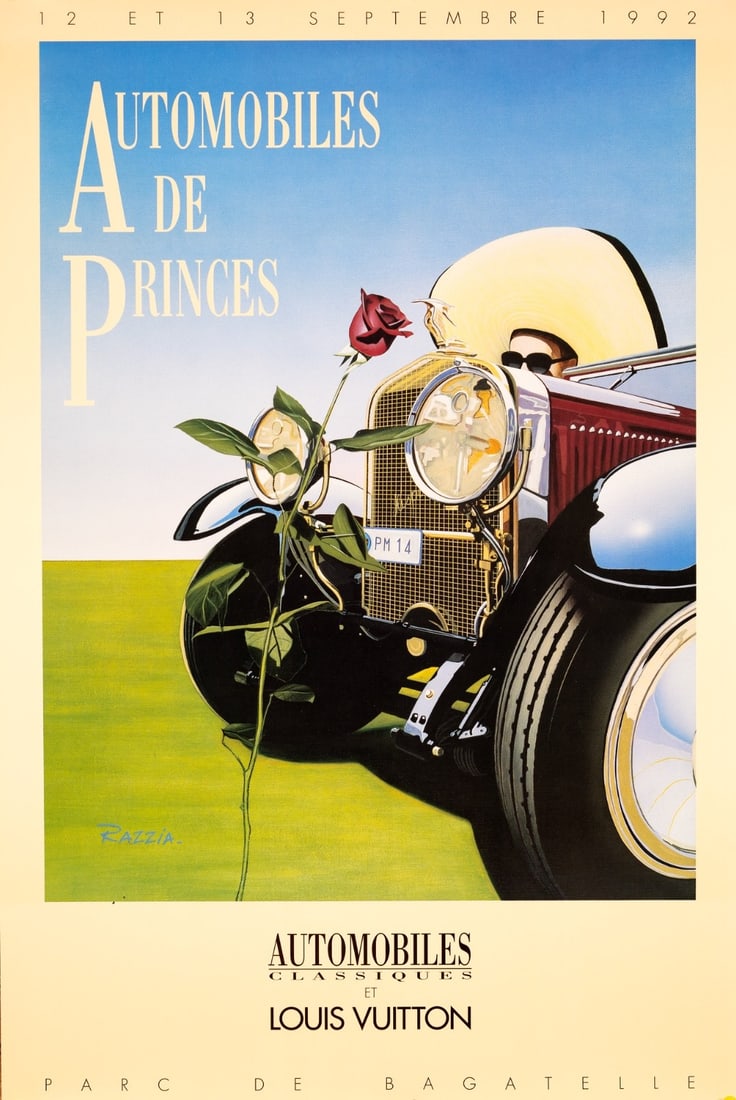 Parc De Bagatelle Automobile 1992 Razzia Vintage Original 1St Printing Serigraph (1 of 3)
