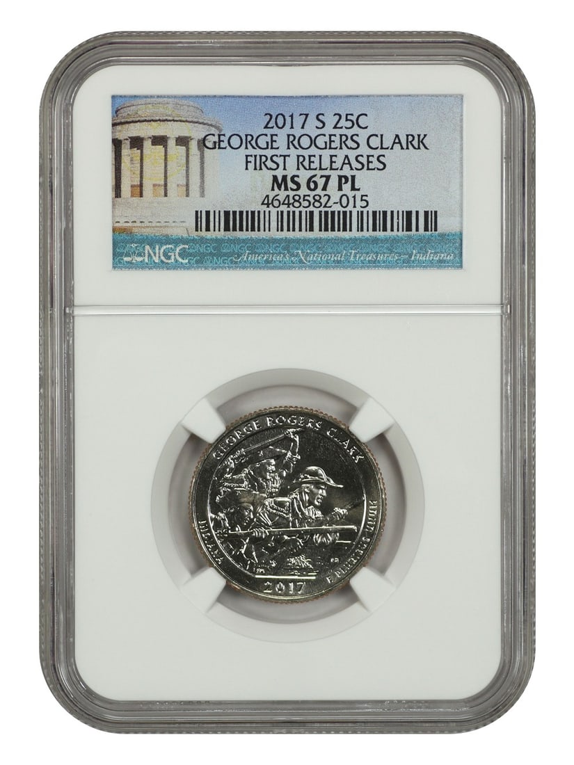 2017-S 25C George Rogers Clark NP NGC MS67PL (First Releases) - Type 1 - Clad (1 of 2)