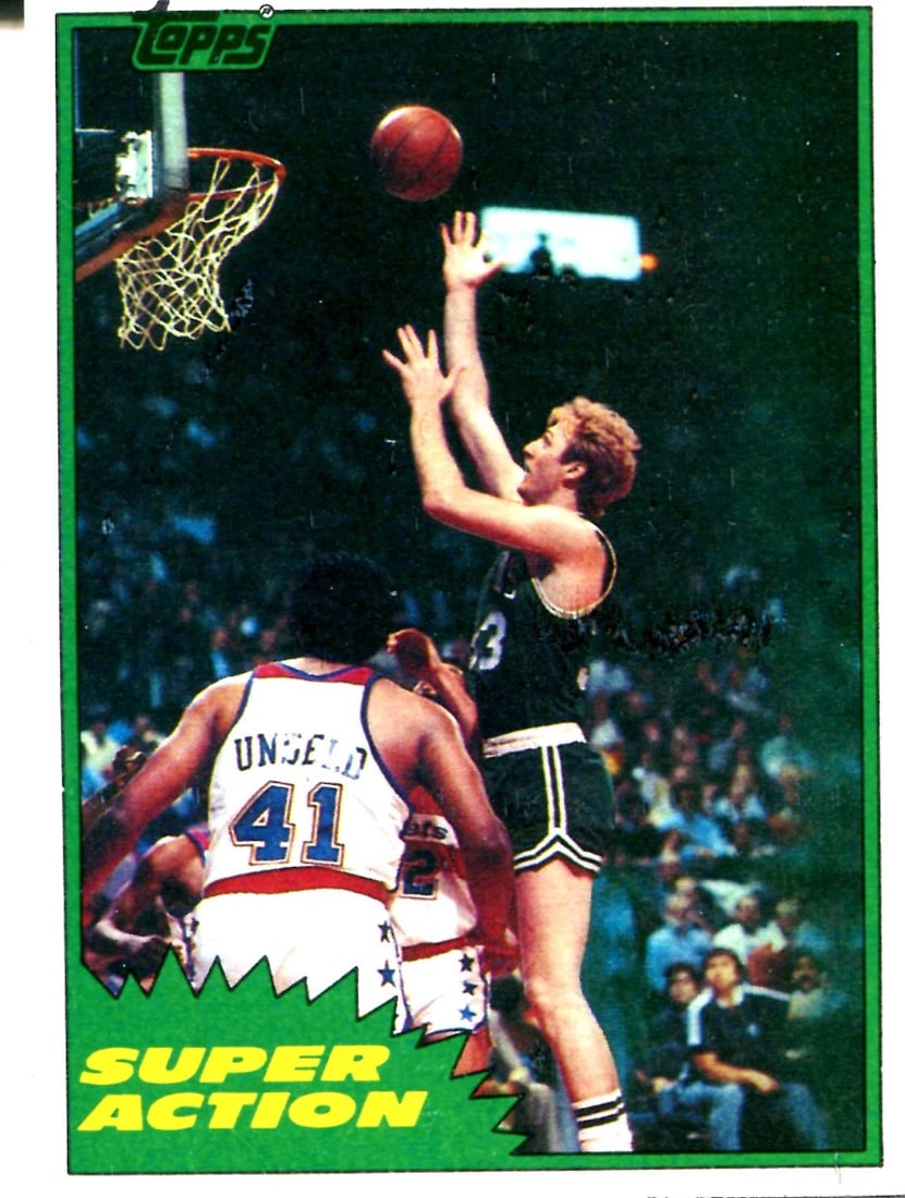 Topps Larry Bird 1981 Super Action Card (1 of 1)