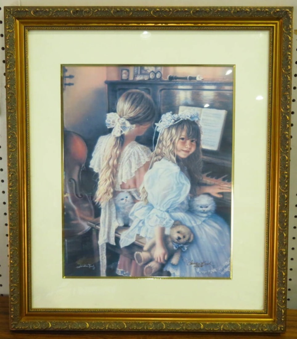 Sandra Kuck Rhapsody and Lace AP 34/ 95 Hand Signed Mixed Media Print Framed (1 of 9)