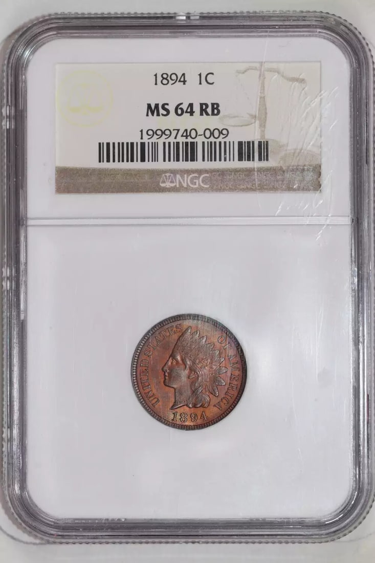1894 INDIAN HEAD CENT NGC MS64 RB (1 of 2)