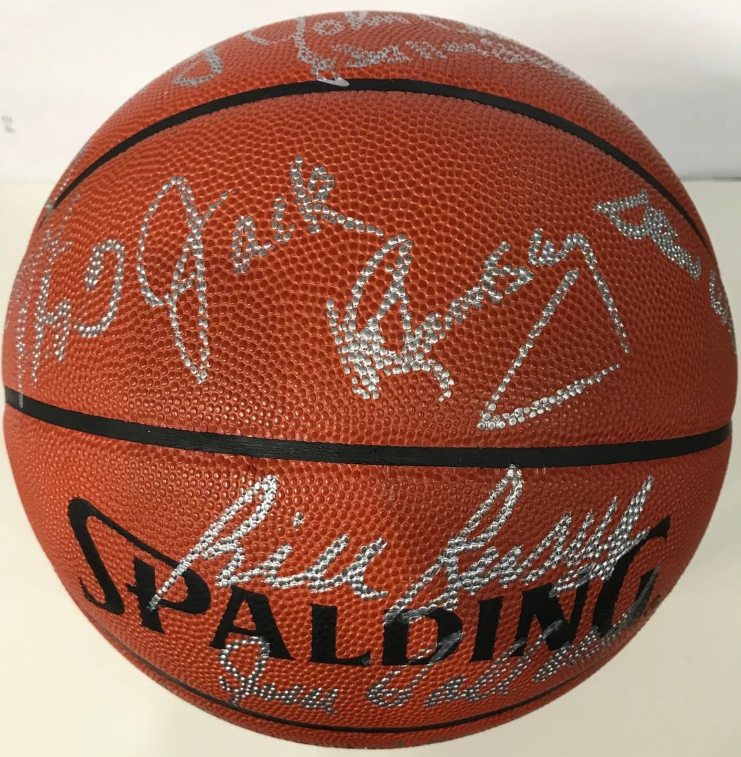 Spalding Basketball Official Autographed by Hall of Famers (1 of 3)