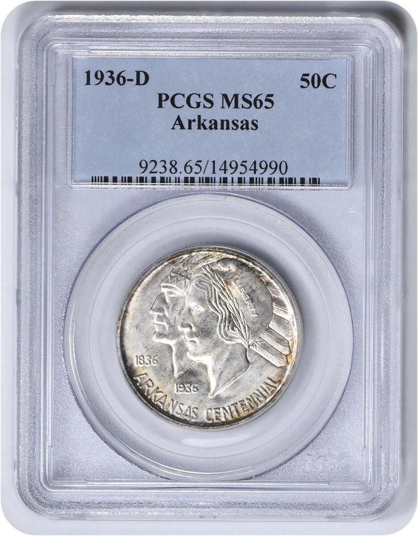 Arkansas Commemorative Silver Half Dollar 1936-D MS65 PCGS (1 of 1)