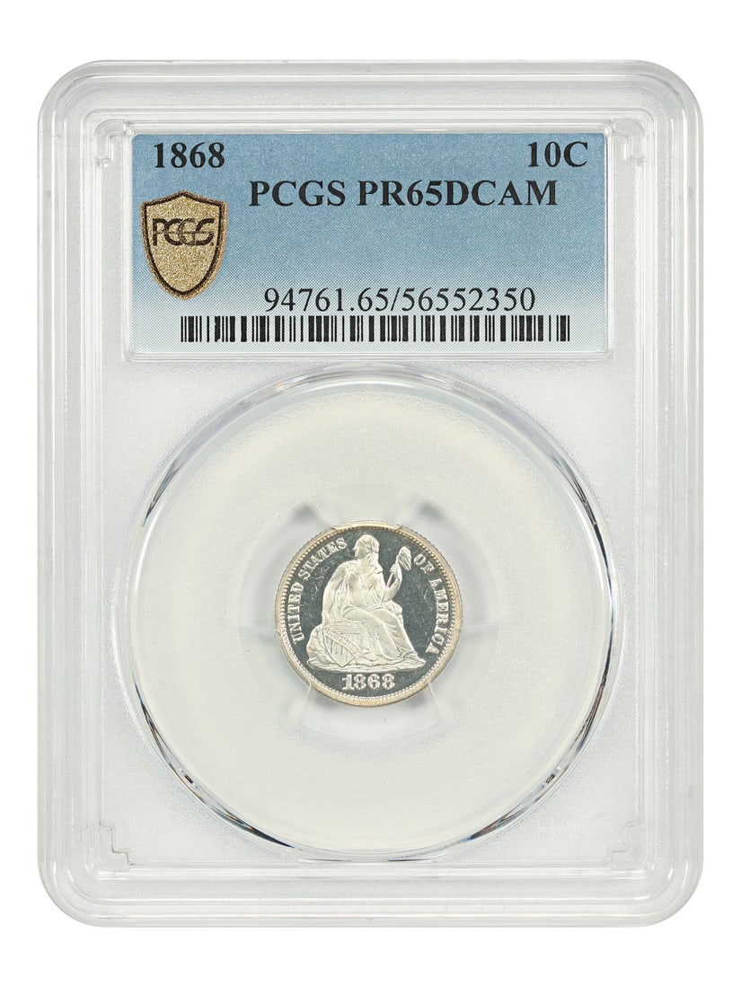 1868 10C PCGS PR65DCAM - Liberty Seated Dime (1 of 7)