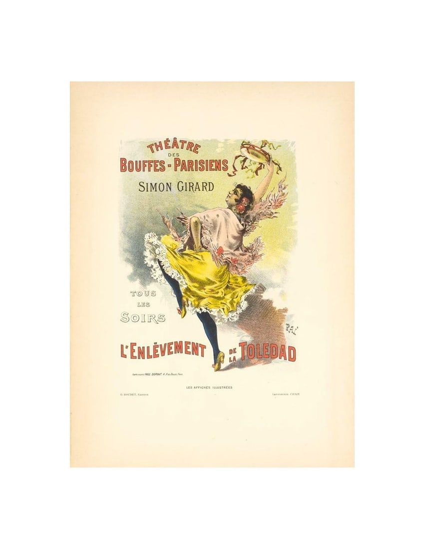 Original Vintage Postersimon Girard By Pal For Affiches Illustrees 1896: Original Vintage Postersimon Girard By Pal For Affiches Illustrees 1896 Experience the elegance of Art Nouveau with this stunning vintage poster by Pal, created in 1897. Featuring intricate designs