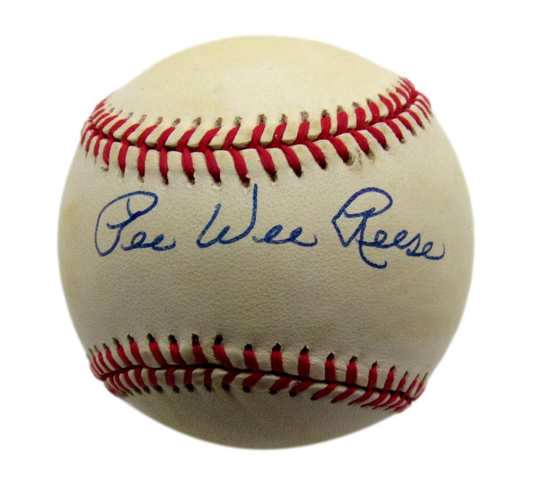 Pee Wee Reese HOF Signed/ Auto ONL Baseball Brooklyn Dodgers PSA/ DNA 198106 (1 of 2)