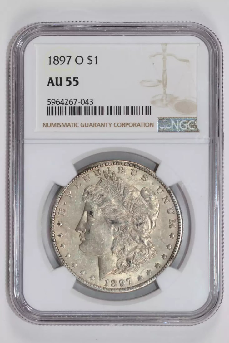 NGC AU55 1897-O Morgan Dollar (1 of 2)