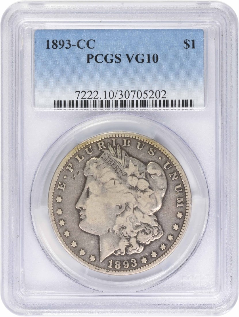 1893-CC Morgan Silver Dollar VG10 PCGS (1 of 1)