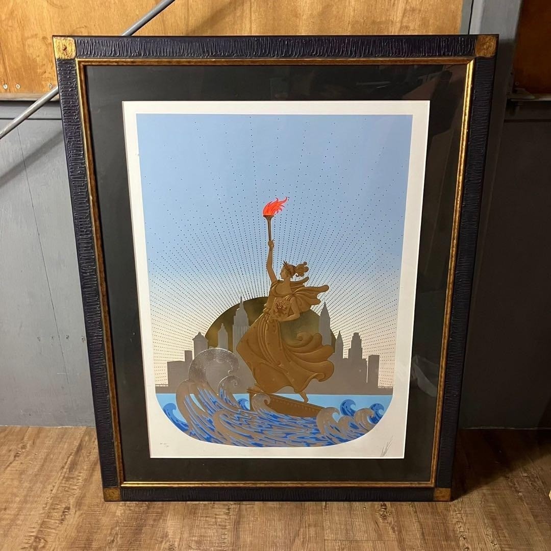 ERTE Statue of Liberty Day Silkscreen Lithograph Signed edition AP 33/ 75 Framed (1 of 5)
