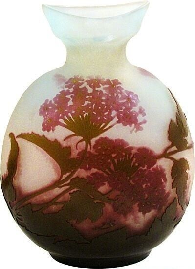 Emile Galle Original Signed Vase Art Nouveau floral pattern (1 of 1)
