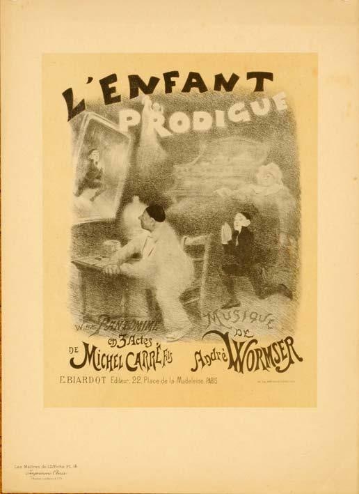 Maitres De L'Affiche Original Vintage Poster L'Enfant Prodigue By Willette 1896 (1 of 1)