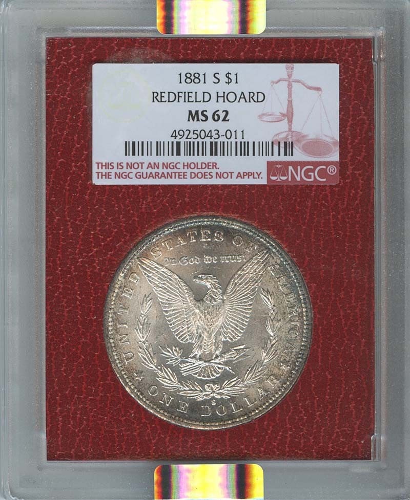 1881-S $1 Morgan Dollar NGC MS62 Redfield Collection (1 of 1)