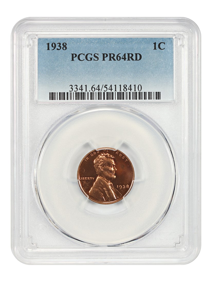 Lincoln Cent Wheat Reverse Popular Proof Issue 1938 1C PCGS PR64RD (1 of 6)