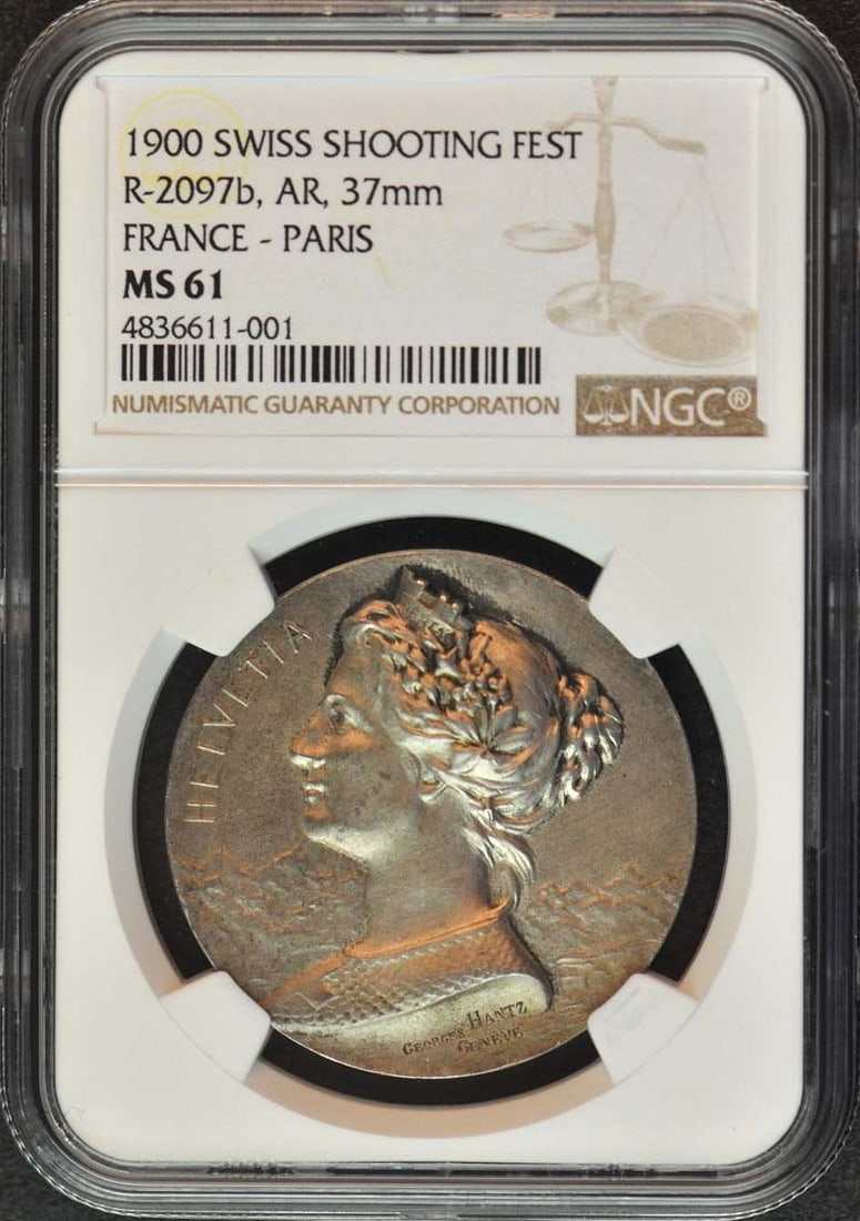 1900 Swiss Shooting Fest France Paris NGC MS61 (1 of 1)