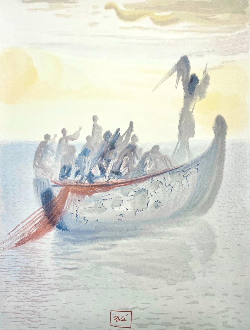 Salvador Dali, Fegefeuer II (Michler/ Lpsinger 1039-1138; Field 189-200), Die Gttliche Komdie,: Salvador Dali, Fegefeuer II (Michler/ Lpsinger 1039-1138; Field 189-200), Die Gttliche Komdie, A rare and striking woodcut by Salvador Dali, Fegefeuer II showcases the artist's unique blend of surreal