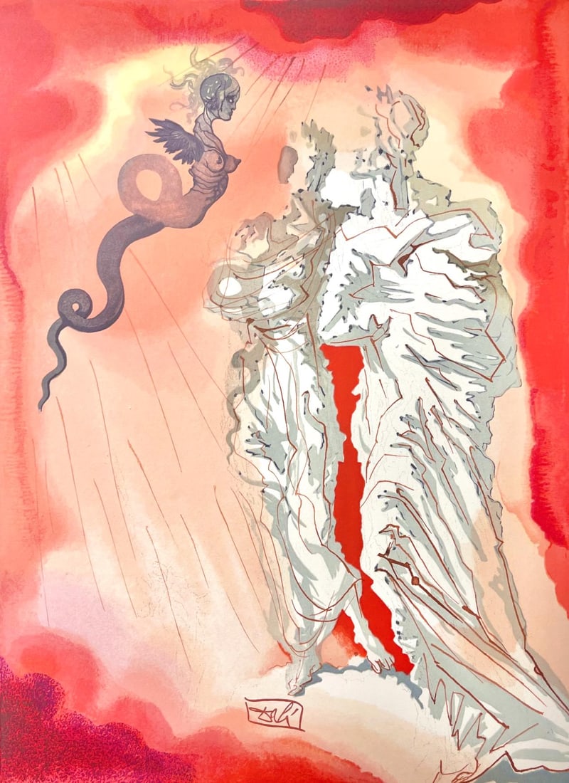 Salvador Dali, Hlle XXI (Michler/ Lpsinger 1039-1138; Field 189-200), Die Gttliche Komdie, Signed, (1 of 6)