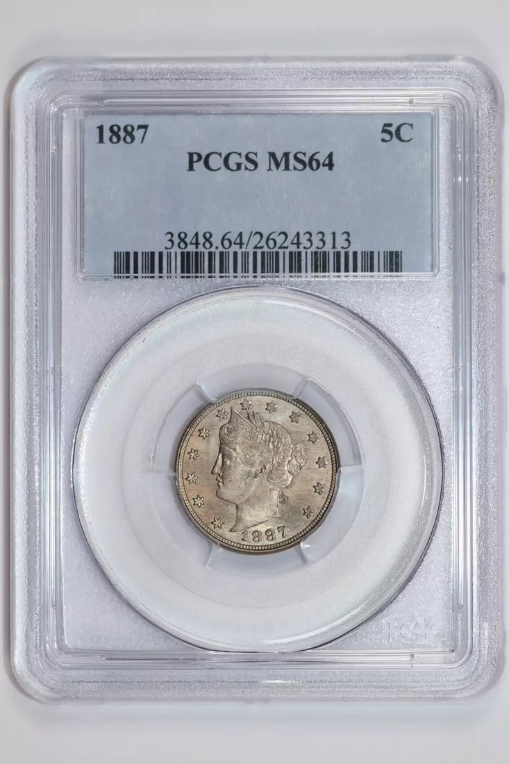 PCGS MS64 Liberty V Nickel 1887 (1 of 2)
