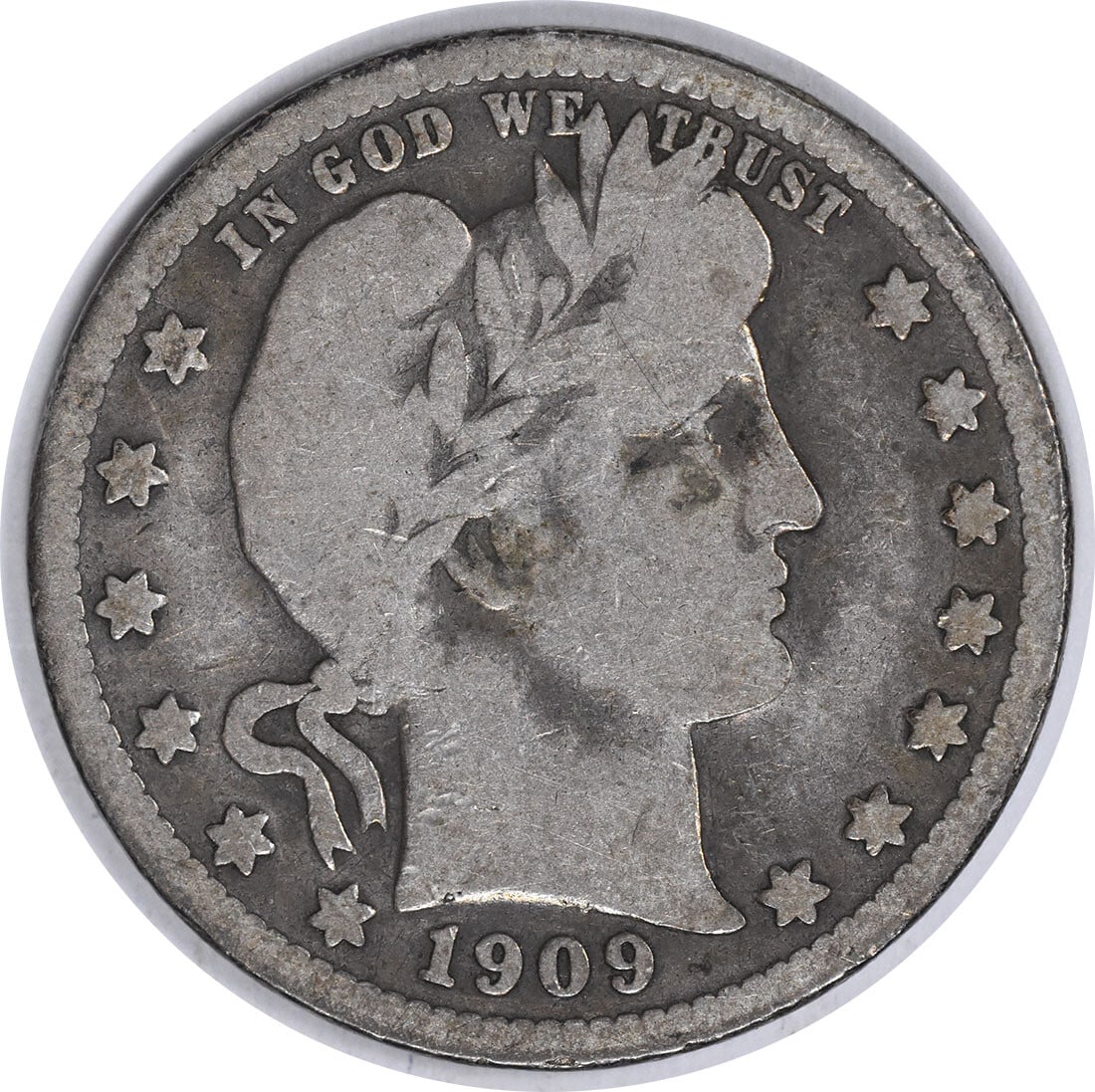 1909-O Barber Silver Quarter VG Uncertified (1 of 2)