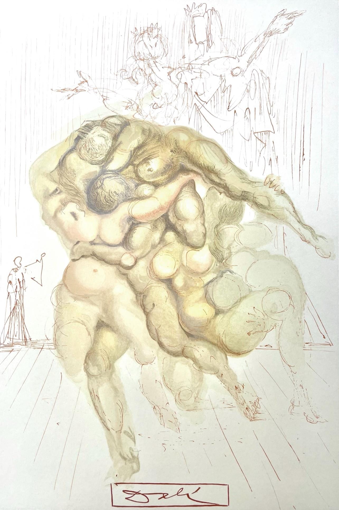 Salvador Dali, Hlle VIII (Michler/ Lpsinger 1039-1138; Field 189-200), Die Gttliche Komdie, Signed, (1 of 6)