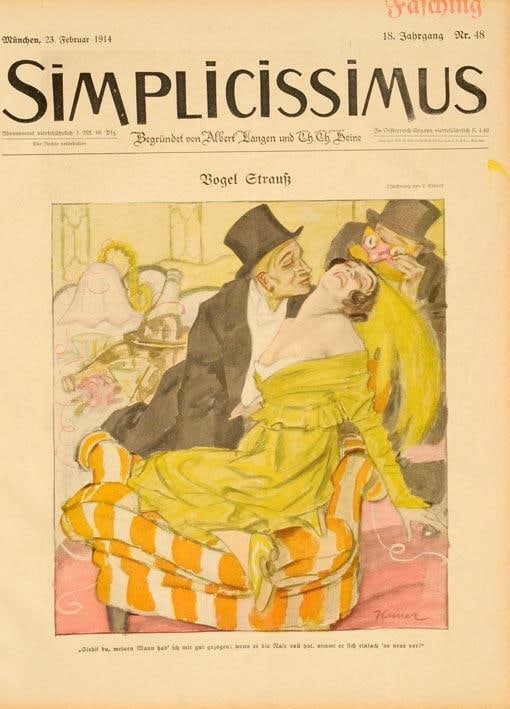Simplicissimus 1913 By Kainer Kissing Couple On Linen Original: Simplicissimus 1913 By Kainer Kissing Couple On Linen Original Experience the elegance of Art Nouveau with the Simplicissimus 1913 by Kainer, a stunning poster featuring a kissing couple in a romantic