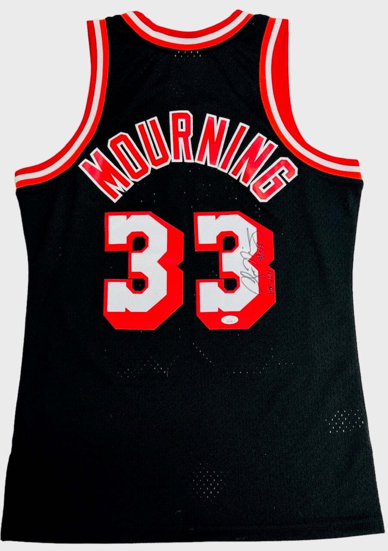 Authentic Alonzo Mourning Autographed Jersey by Mitchell & Ness (1 of 4)