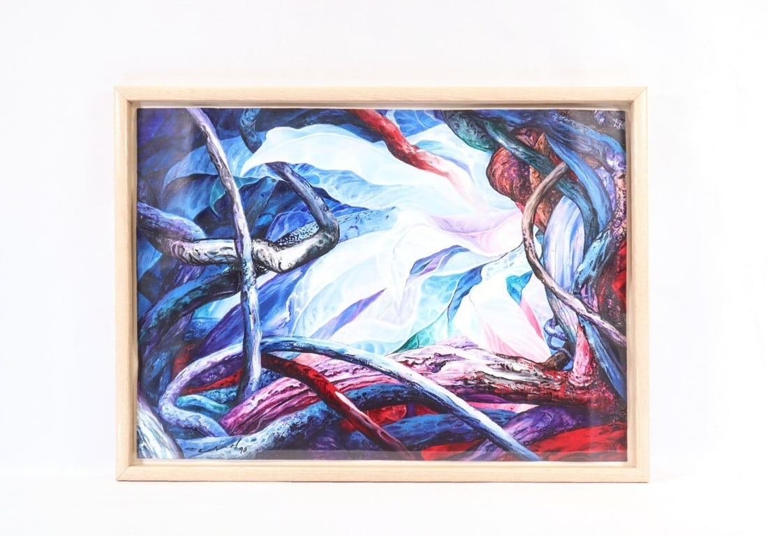 Alberto Jorge Carol Signed 1990 Original Acrylic Tropico No.190 ROCE: Alberto Jorge Carol Signed 1990 Original Acrylic Tropico No.190 ROCE Experience the vibrant colors and unique style of Alberto Jorge Carol, a renowned Cuban contemporary artist, in his 1990 original a